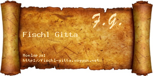 Fischl Gitta névjegykártya
